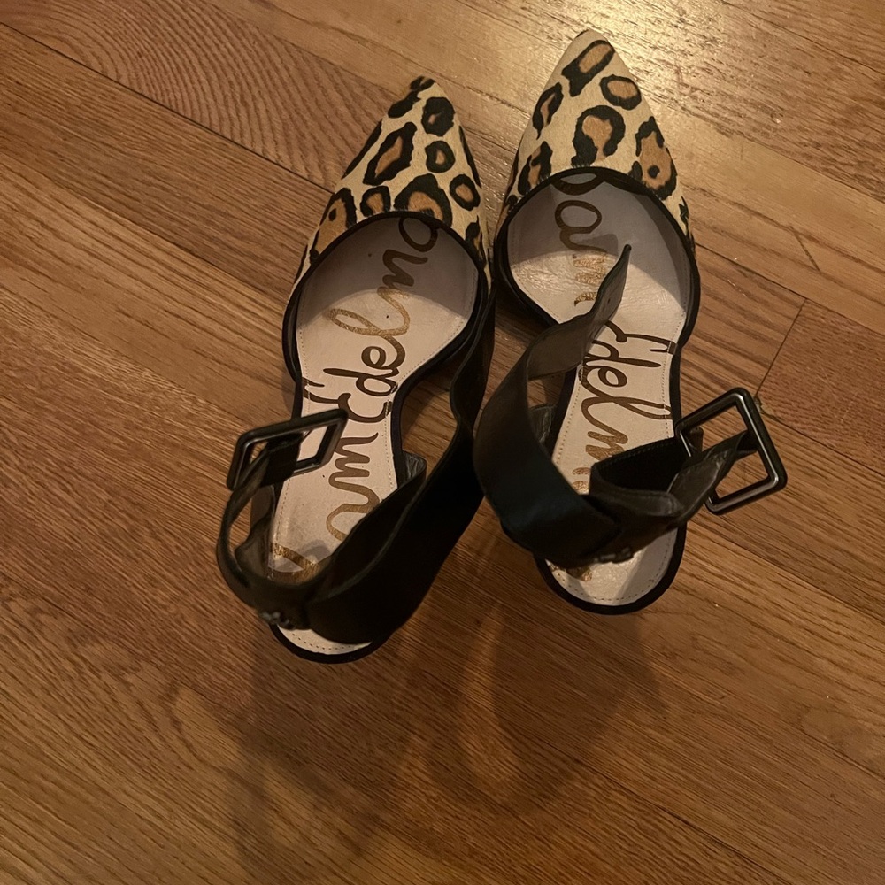 Sam Edelman Leopard and Black Heels